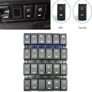 适用日产途乐Y62电源 LED 日行灯 雷达 记录仪 音乐开关改装开关