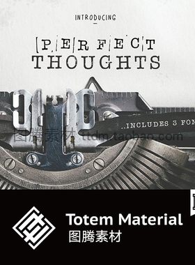 复古衬线英文字体打印机水墨污渍手写体品牌logo标识排版字体下载