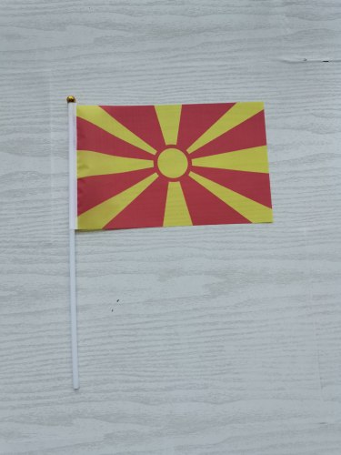7号8号北马其顿国旗手摇旗手旗手挥旗马其顿小国旗马其顿小旗子