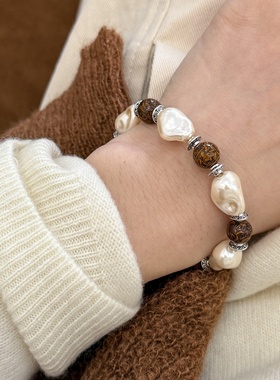 复古新中式木石小众设计天然纹