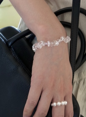 清冷感天然不规则净体手链