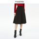 NAERSI 通勤百搭简约裙子 新款 娜尔思时尚 气质黑色半裙2026年春季