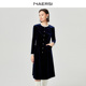 香颂25冬新款 NAERSI娜尔思长袖 连衣裙优雅气质时尚 通勤百搭裙子女