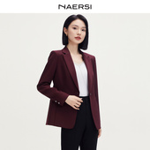 优雅CEO NAERSI娜尔思高智通勤长袖 西装 春秋季 上衣女通勤外套