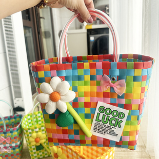 乔迁节日满月伴手礼品篮生日宴编织篮子野餐篮买菜购物篮