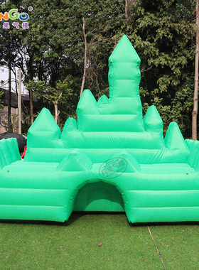 充气绿色城堡气模创意门店商场儿童主题室外背景墙美陈装饰道具