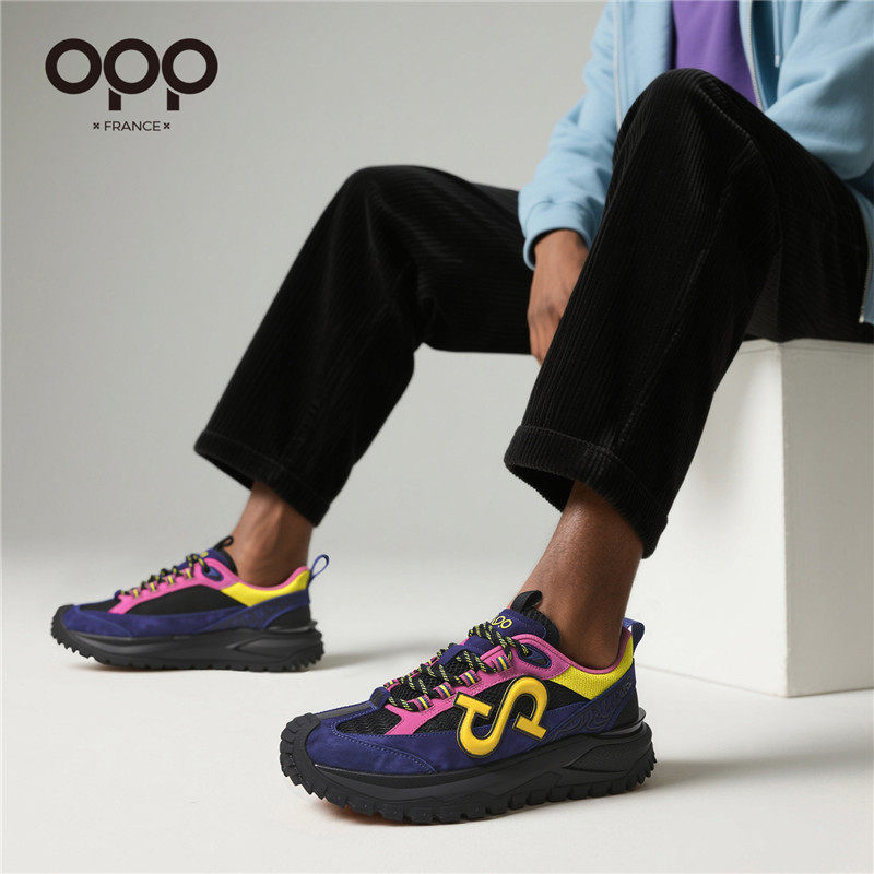 OPP男鞋2026春季小众轻奢运动休闲鞋高端潮牌户外旅游徒步老爹鞋,流行男鞋,时尚休闲鞋,淘宝优惠券,粉丝福利购,淘宝优惠卷