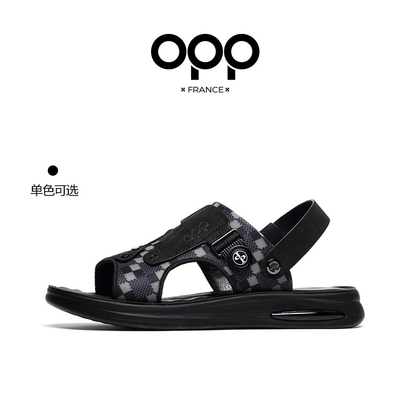 OPP凉鞋男款2026新款夏季外穿软底司机开车鞋防滑防臭两用沙滩鞋