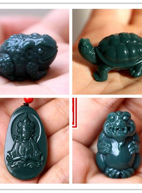 貔貅绿度母龟阿拉善玛瑙吊坠