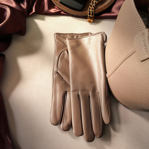 进口女士真皮手套薄款手机触屏加绒加厚小山羊皮无内里超薄秋冬季