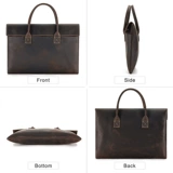 Тонкая портативная сумка для документов, ноутбук, из натуральной кожи, бизнес-версия