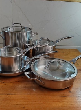 美酷 SIGNATURE五层钢16cm 18cm 25.4cm 奶锅 汤锅 平底锅 深煎锅