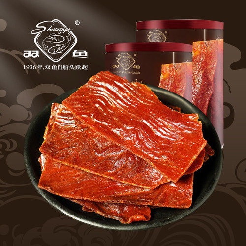 双鱼酥脆猪肉脯罐装口感脆酥
