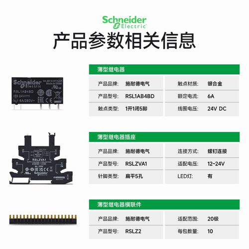 施耐德薄片式继电器RSLPVBU接口