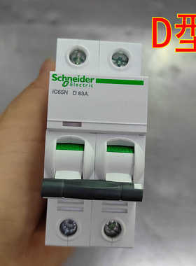 D型动力型iC65N 2P D63A断路器施耐德40A 25单相220V空气开关32