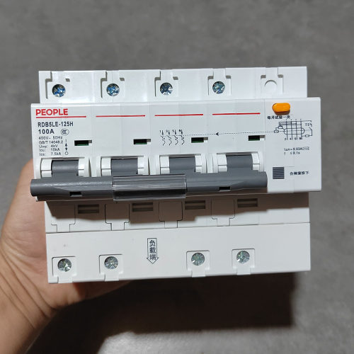 RDB5LE-125H 4P 80A 100A带漏电保护380V三相四线空气开关125A
