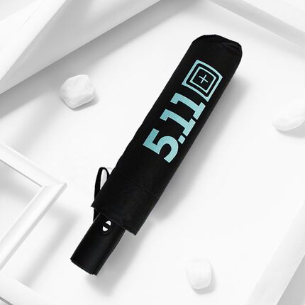 5.11品牌 511户外全自动碳纤维柄折叠防风黑胶防晒晴雨伞成人三折