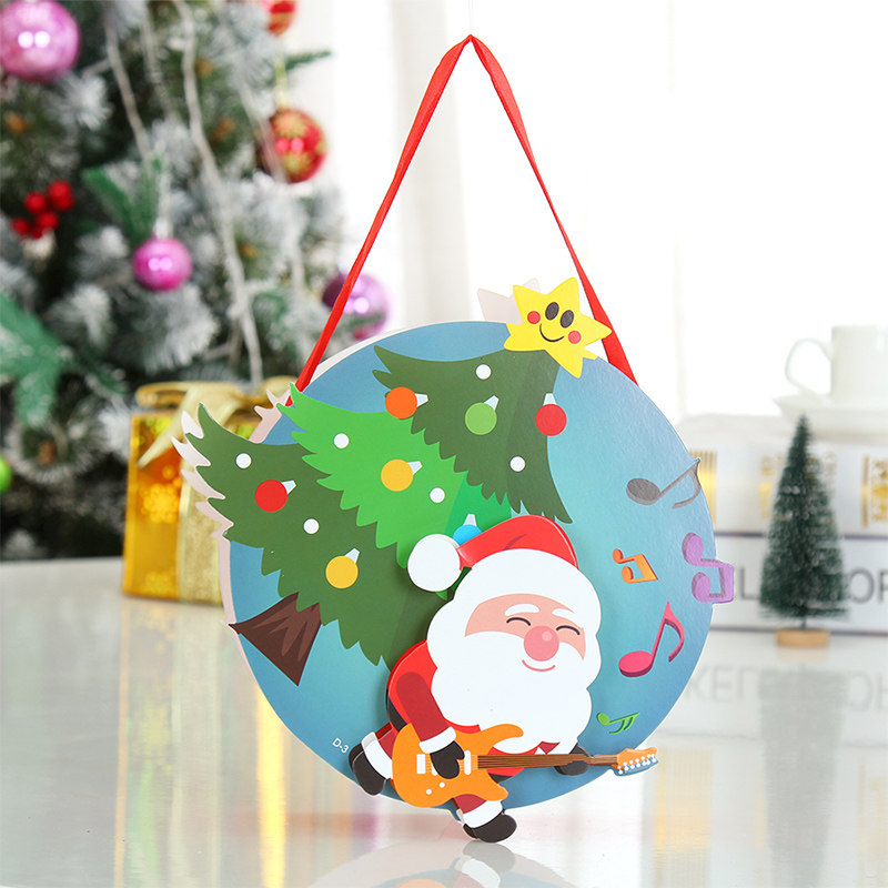 圣诞节老人雪人手提糖果纸袋礼物商场节日创意diy手工装饰品儿童