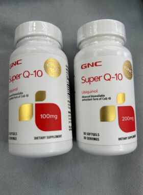 美国GNC泛醇辅酶q10进口还原型软胶囊心肌心脏素保健品100mg200mg