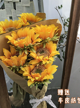 向日葵单支桌面拍照道具装饰花