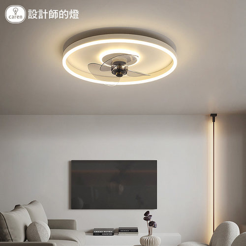设计师的灯北欧创意摇头一体吊扇