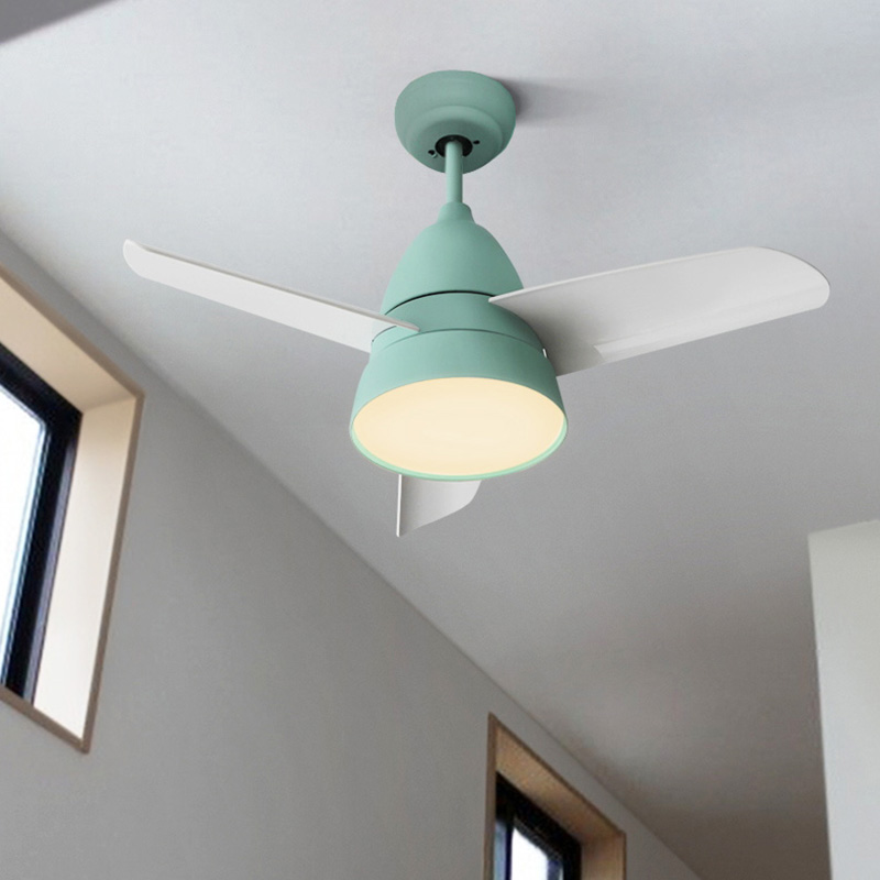 北欧马卡龙餐厅吊扇灯