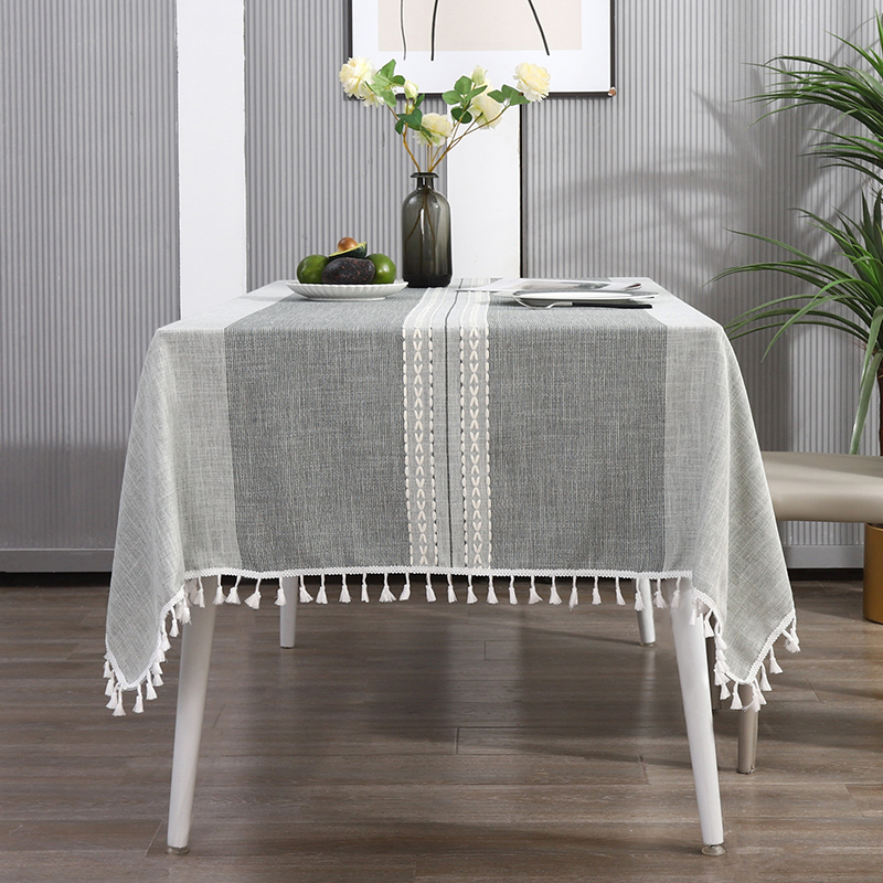 新款简约现代茶几桌布灰色客厅家用餐桌台布餐厅高级感方形长方形