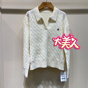 B2S1M206-499 BANANA BABY2026春专柜正品香蕉宝贝绵羊毛麻花毛衫