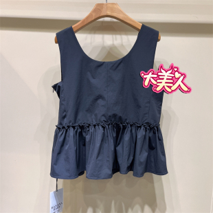 B2S2C377-669BANANABABY2026夏季香蕉宝贝专柜压褶设计小上衣