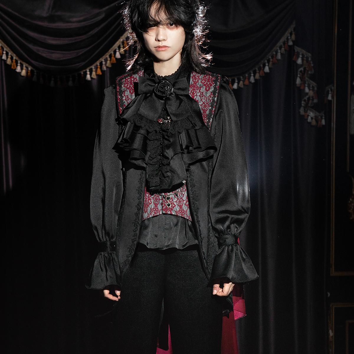 原创王子系提花燕尾西装