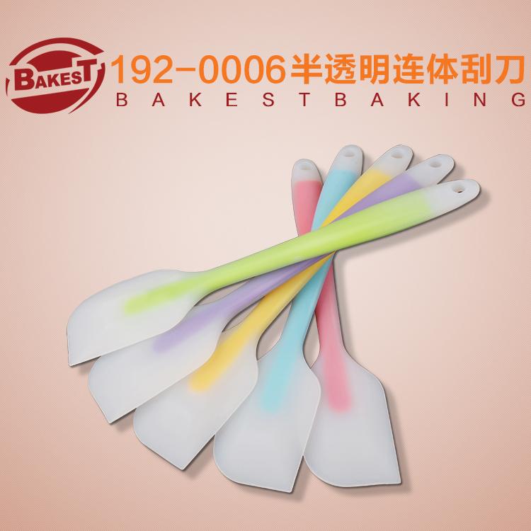 烘焙工具耐高温一体式硅胶刮刀烘焙奶油工具蛋糕锅铲抹刀颜色随机