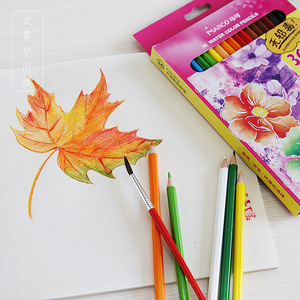 学生画画彩铅无铅毒 马可水溶彩色铅笔水彩画12色24色36色