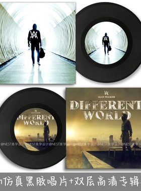 30cm仿真黑胶唱片Alan Walker双层高清专辑封套 电音周边装饰摆件