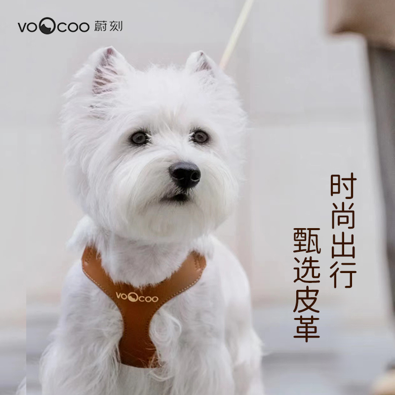 VOOCOO蔚刻狗狗牵引绳背心式遛狗绳胸背柴犬博美泰迪柯基中小型犬