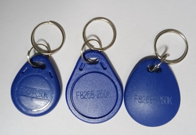 F8268-250K多道防火墙加密ID智能卡电梯钥匙扣PID复制擦写卡扣