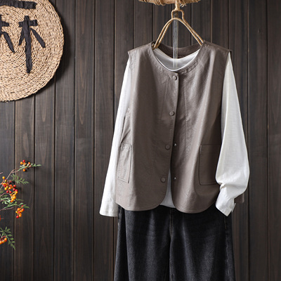 质感纯色pu皮衣马甲女时尚