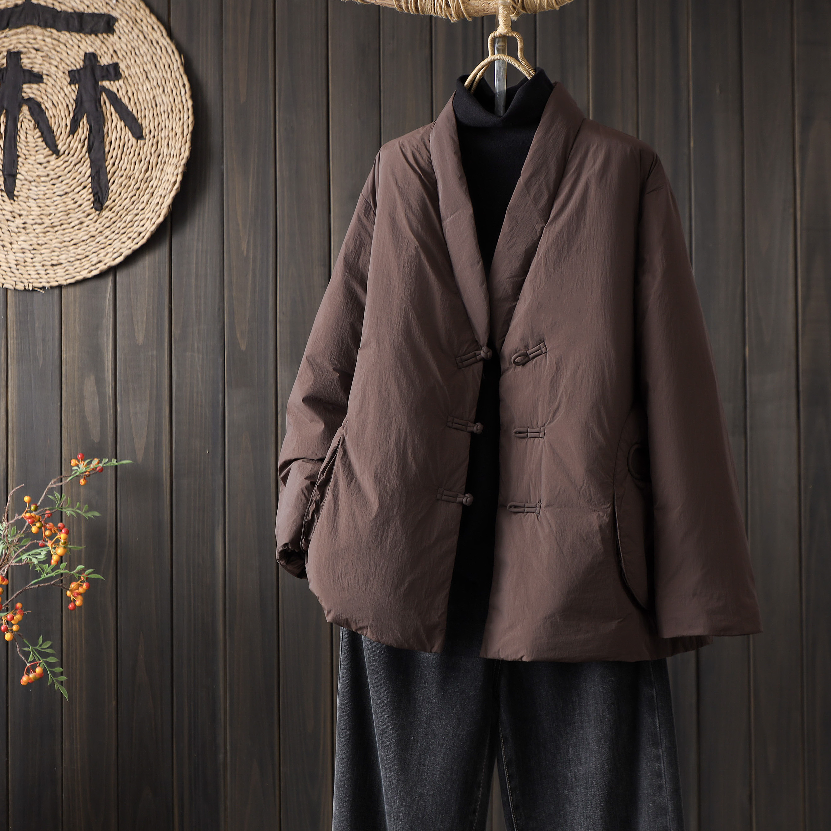 新中式轻中式羽绒服女