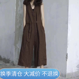 自然腰长裤文艺时尚腰带设计舒适