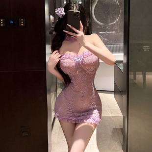 蕾丝抹胸透视包臀裙qq内衣成人情侣趣味内衣性感情愫套装趣味睡裙