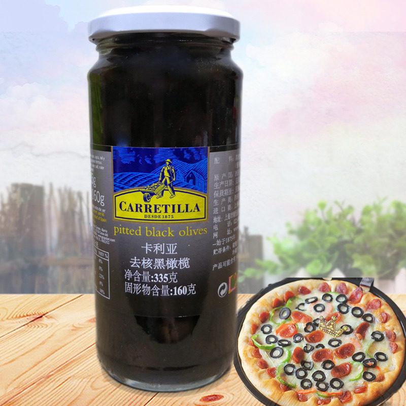 卡利亚去核黑橄榄335g水果罐头图片