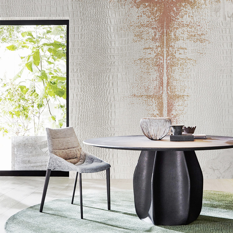 墙酷 复古现代仿鳄鱼皮墙纸客厅电视餐厅卧室背景墙定制壁画 铠甲