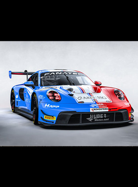 RC1/10Porsche 992-Huber 24h Spa 2023涂装竞速模型拉花贴纸