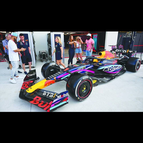 RC红牛F1车队2023赛季RB19迈阿密站F1车模型遥控车遥拉花贴纸