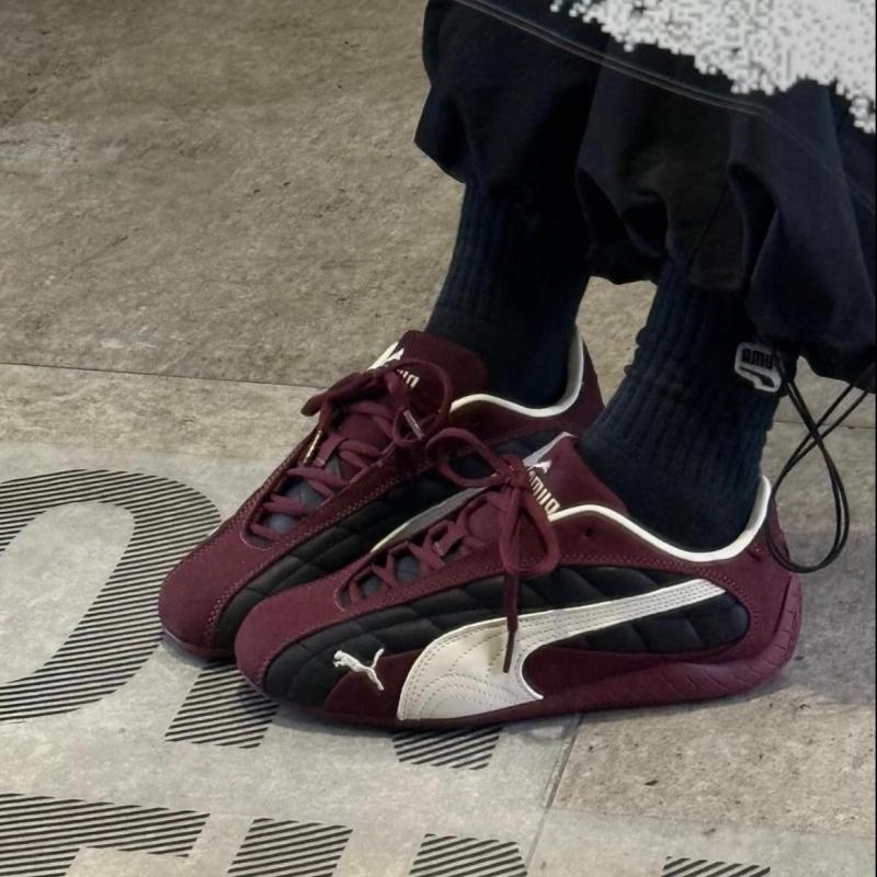 日本代购直邮puma Speedcat Plus绒面拼接绗缝运动鞋男女三色