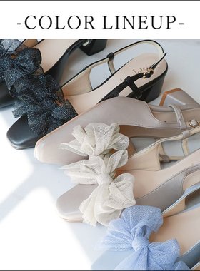 日产代购shoe fantasy ulle Ribbon Back Band Pumps蝴蝶结高跟鞋
