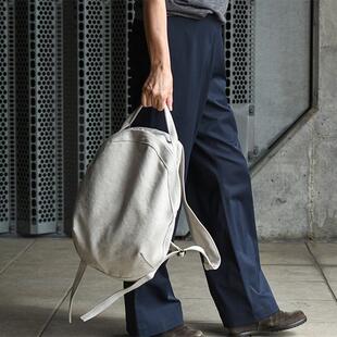 日产代购直邮ateliers PENELOPE Cocoon茧型帆布双肩包便携耐用S