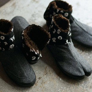 日本制代购 中帮25AW 直邮sousou棉毛混纺绒里休闲鞋