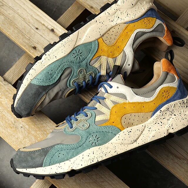 日本代购山雾花野Flower MOUNTAIN YAMANO3 Grey Petrol Zucca鞋