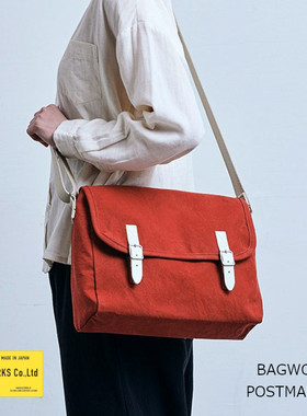 日本制代购直邮BAGWORKS POSTMAN2 邮差帆布包10号帆布