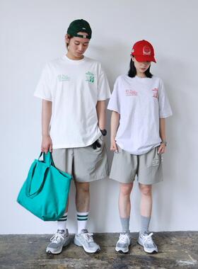 日本代购直邮纯棉舒适情侣男女短袖工业风户外ANME 休闲复古百搭